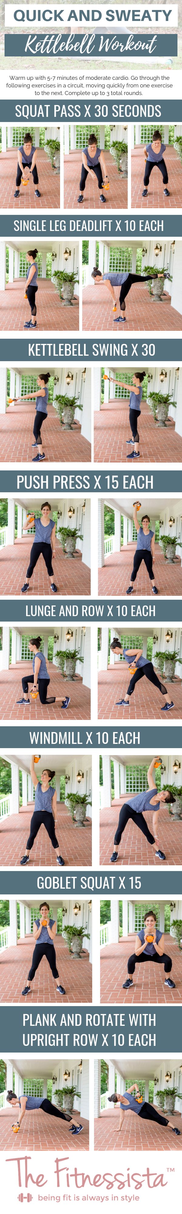 Quick And Sweaty 1 Kettlebell Workout You Can Do Anywhere The Fitnessista