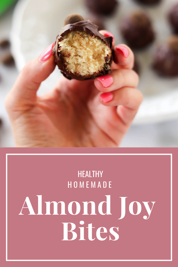Healthy homemade Almond Joy Bites Recipe Rene Schmitt