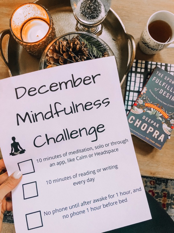 December Mindfulness Challenge The Fitnessista