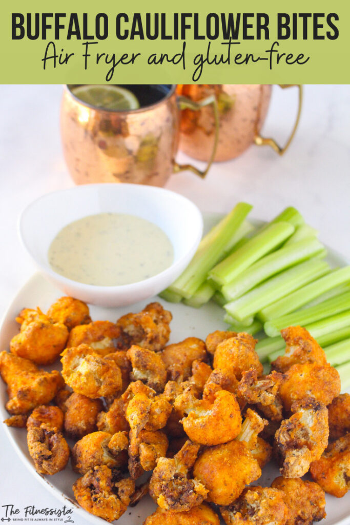 Air Fryer Buffalo Cauliflower Bites (glutenfree) The Fitnessista