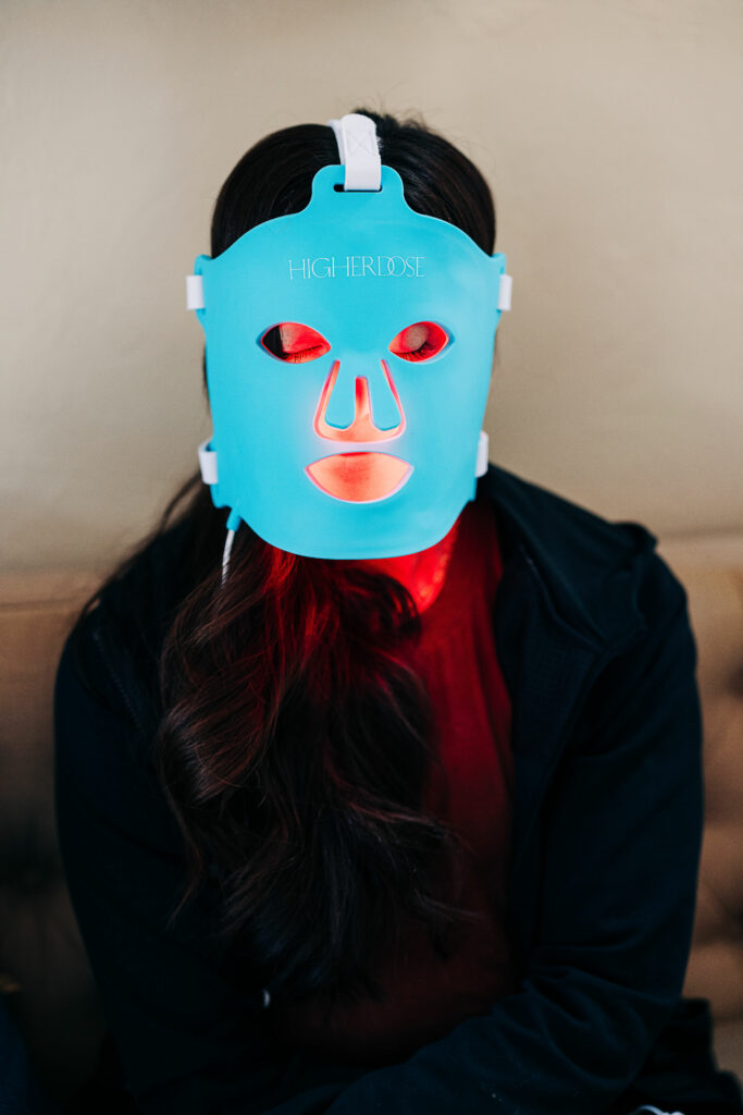 HigherDOSE Red Light Face Mask Review – The Fitnessista